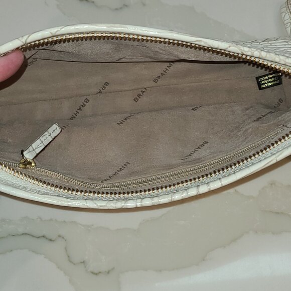 Brahmin Kayla Coconut Melbourne Clutch Wristlet EUC - Picture 7 of 15